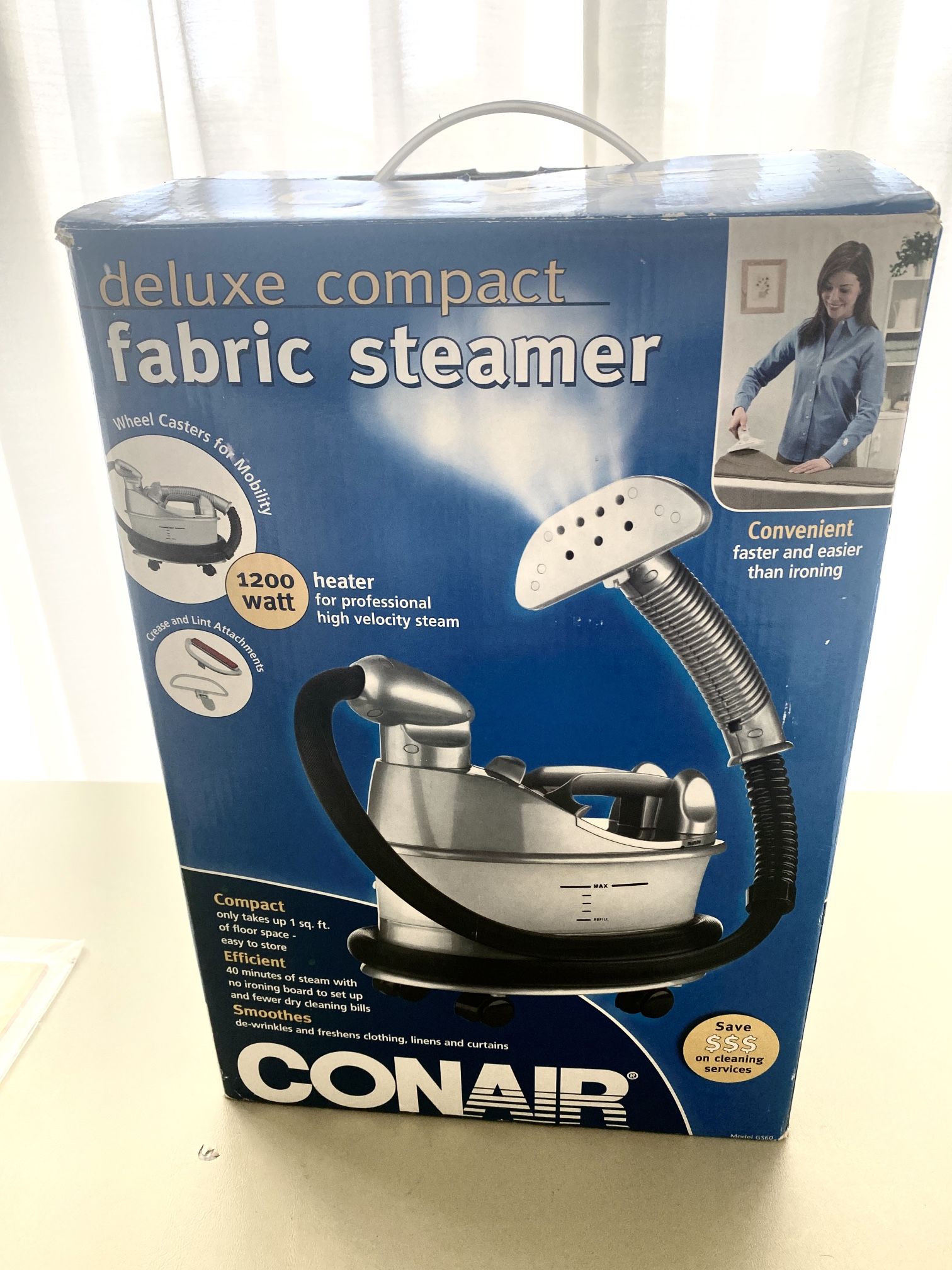 New! DELUXE COMPACT Fabric Steamer By Conair
