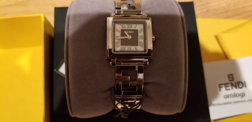 Fendi Quadro Medium Black Dial Womens Watch F605031000