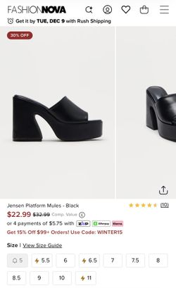 NEW Fashion Nova Platform Mules