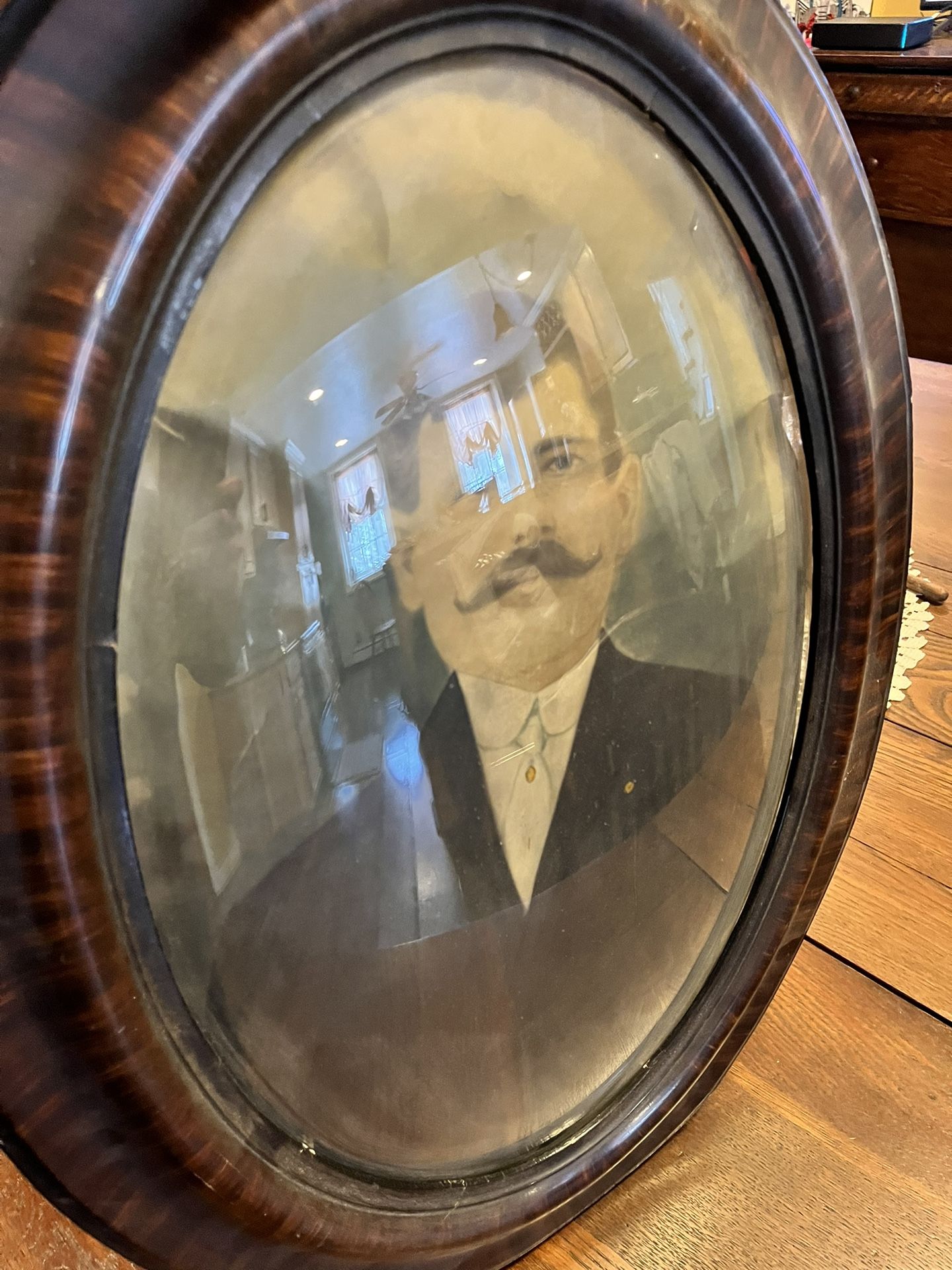 Tigerwood Antique Frame And Photo