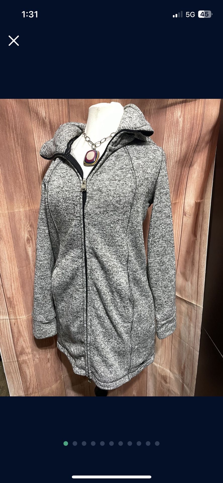 ⦁	Calvin Klein Performance Grey Hoodie  Size: Women's Size Small  ⦁