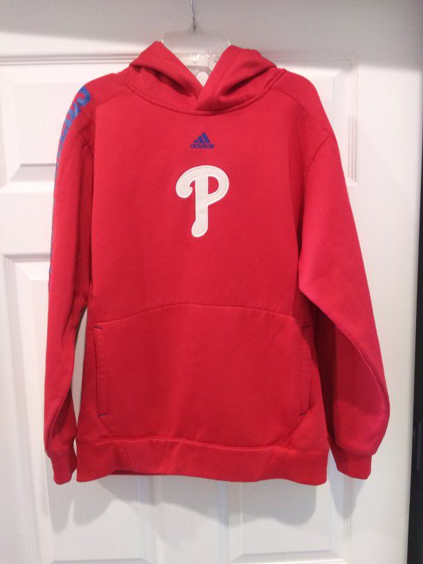 ADIDAS RED PHILLIES HOODIE SIZE Youth Boys L