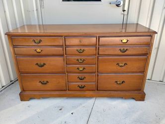 Vintage 1960's Chippendale Style Cherry Dresser w/Mirror