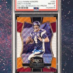 2022 Honors Brett Favre Auto /4 Tri Color Prizm Select #183 