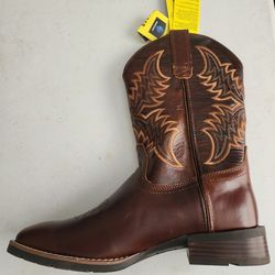 1Sureway men's square toe cowboy boots, Size 10