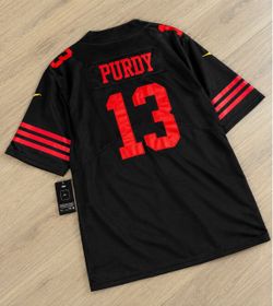 Niners 49ers Purdy black jersey (Small to 3XL)