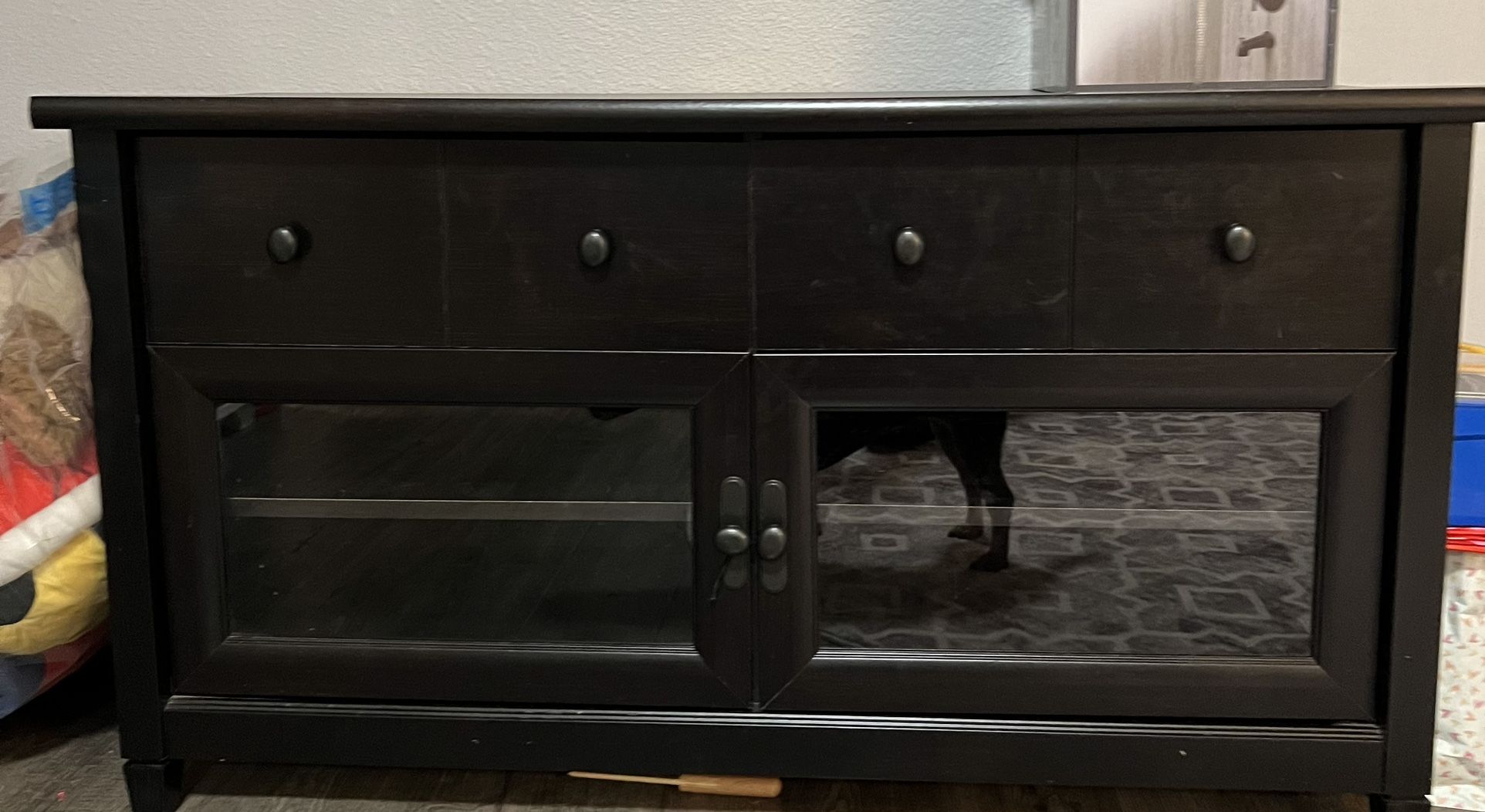 Black TV Stand Cabinet