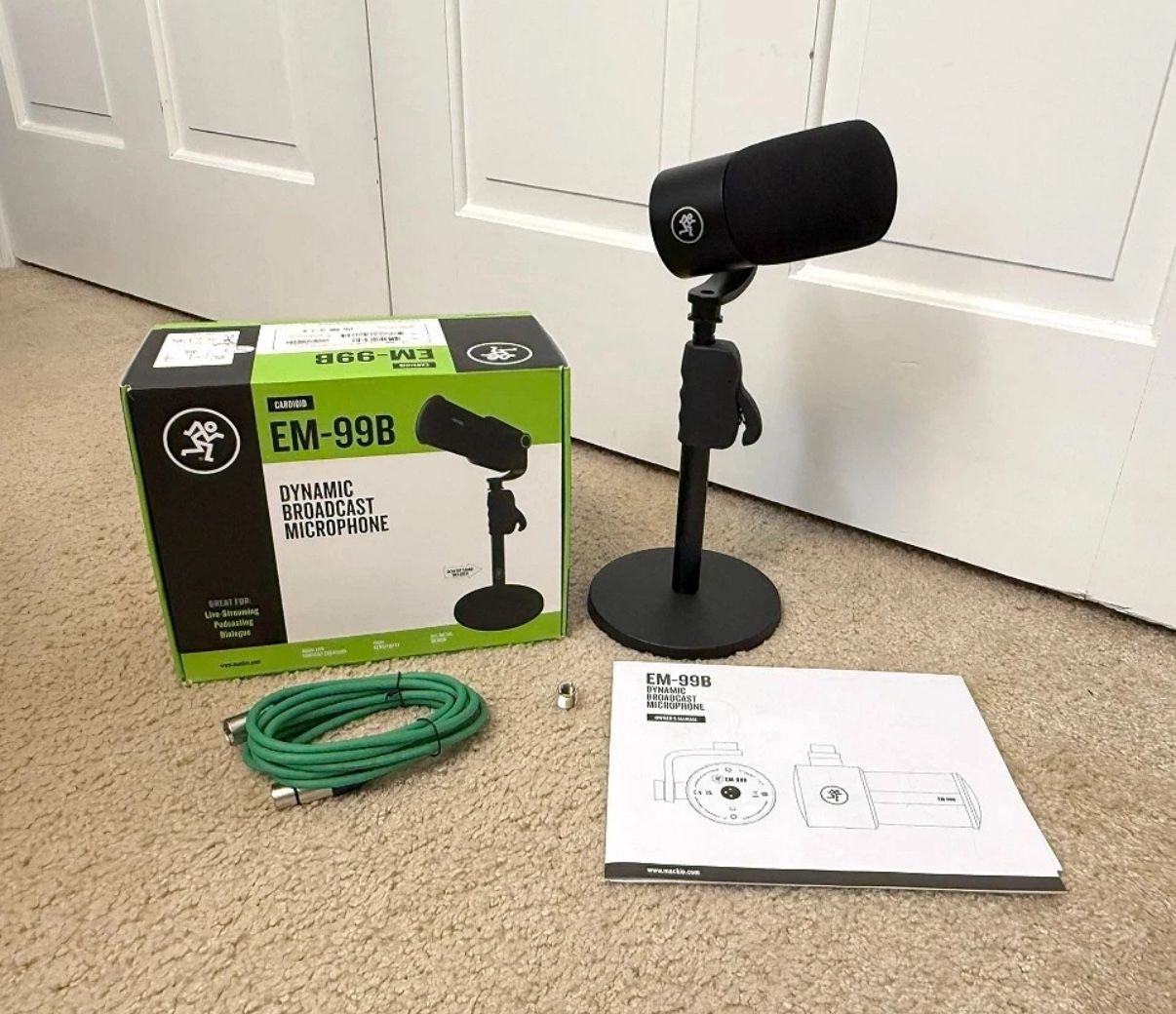 Mackie EM-99B Dynamic XLR Broadcast Microphone