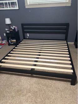 King size metal bed frame.