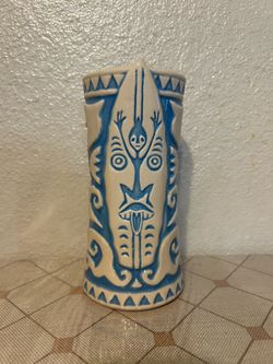 Trader Sam’s 1st edition blue tiki surfer mug