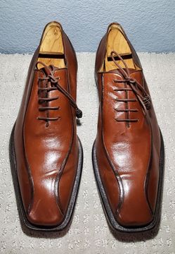Mezlan M473 Vero Cuoio Mens Leather Oxford Shoes Split Toe Soloman Brown Sz 14 M
