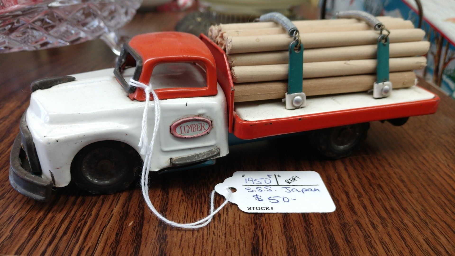 Vintage 1950s lumber truck toy