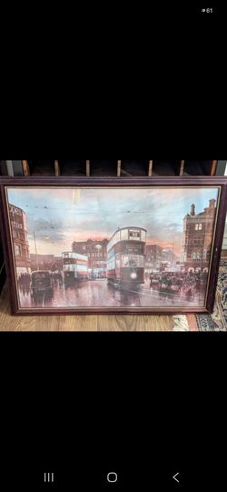 Framed London Scene Artwork