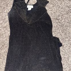 Black and gold ladies dress