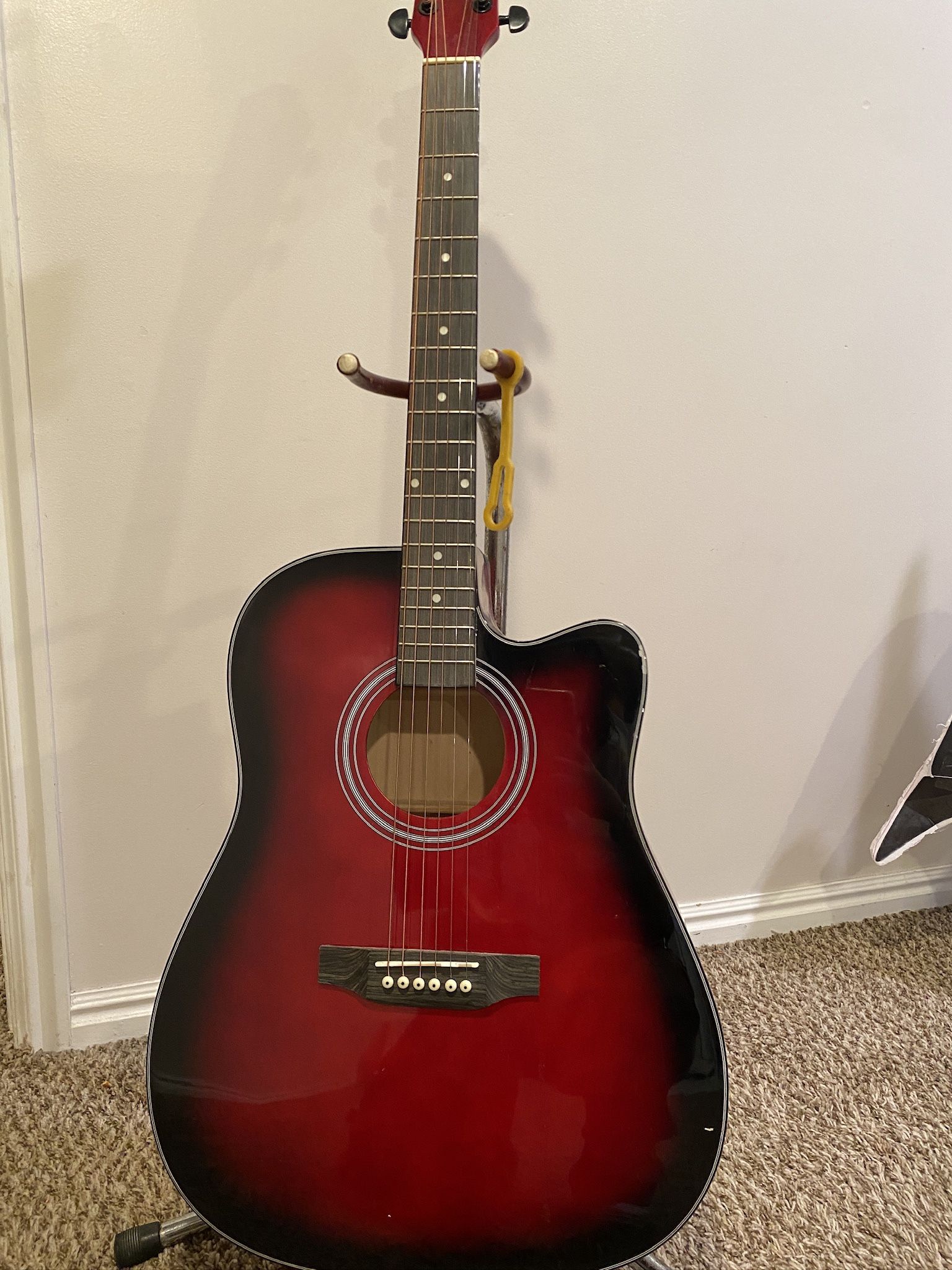 Red Acoustic Guitar