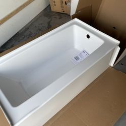 Delta Classic 500 60 in. x 32 in. Alcove Deep Soaking Bathtub with Right Drain in High Gloss White 