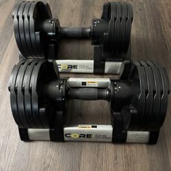 Core Home Fitness Adjustable Dumbbells 5–50 lb Pair Excellent Condition