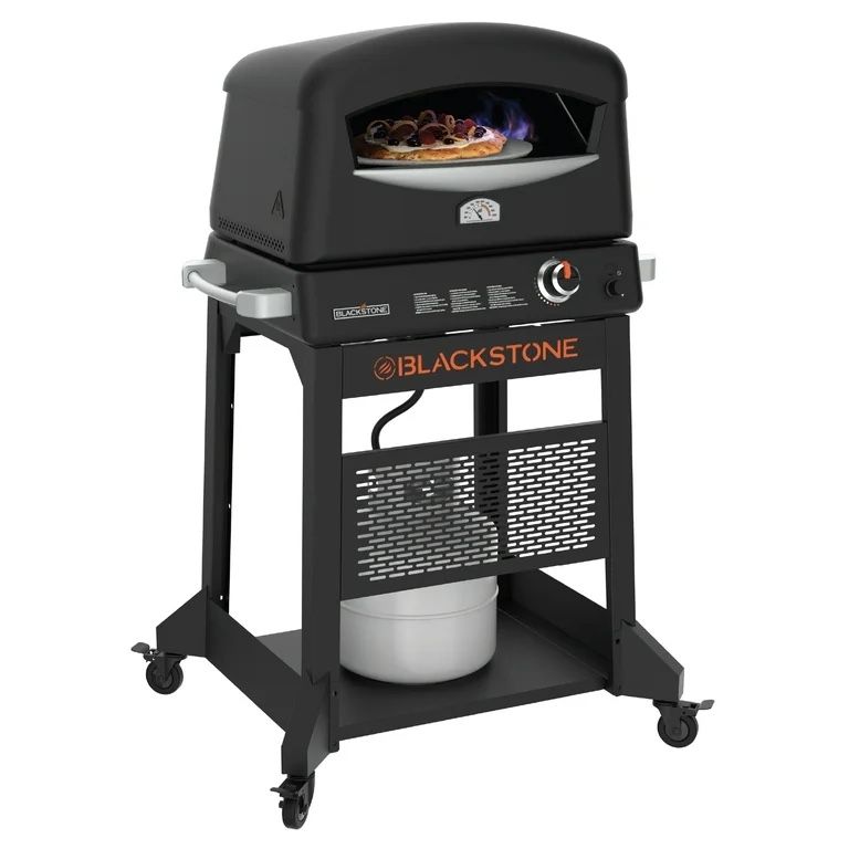 Blackstone Outdoor Propane Pizza Oven with 16" Rotating Stone and Mobile Stand
