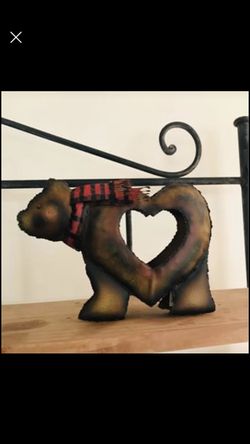 Lovely bear candle holder, metal, high quality