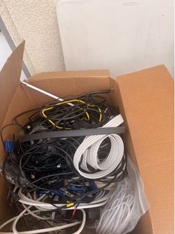 box full of wire computer stuff electronics take all big offer
