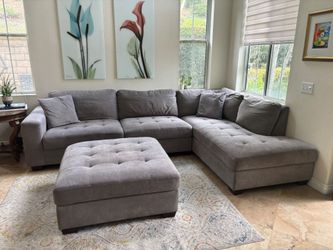 Thomasville sofa/sectional from Costco with an ottoman