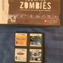 Nintendo DS gane lot

Teenage zombies

Mario Party DS

Mystery Dungeon

Kingdom Hearts

Spitfire Heroes
