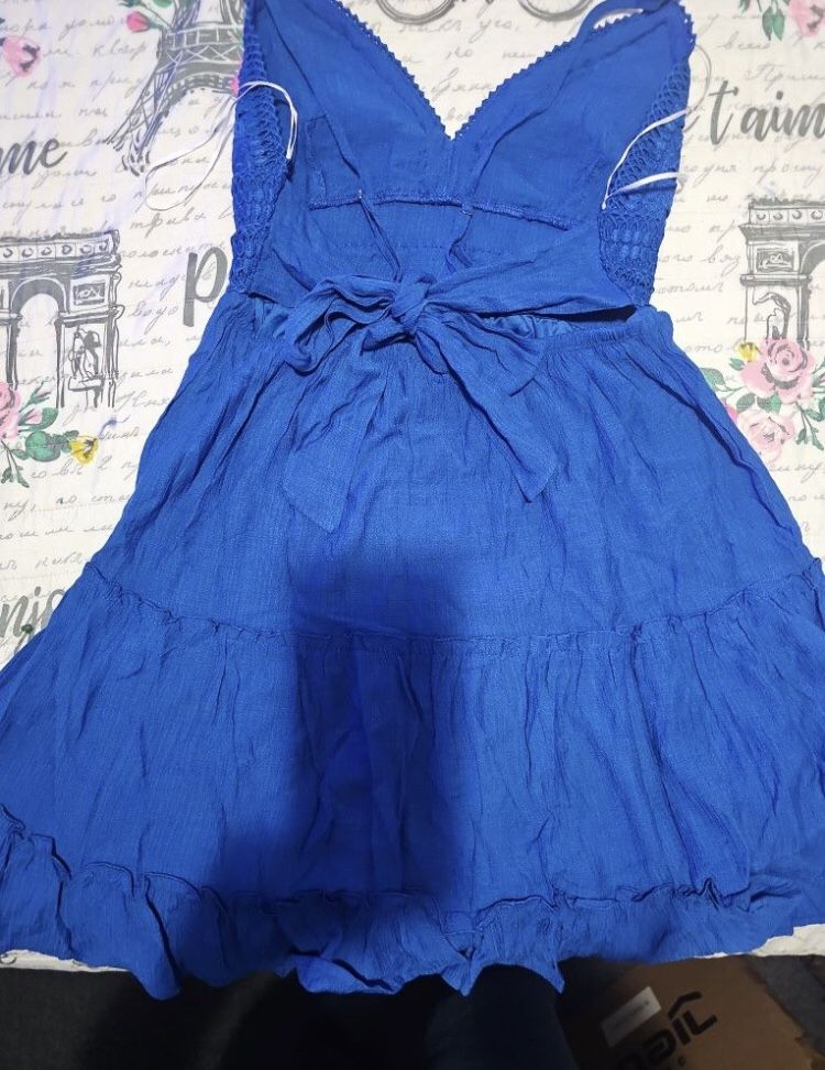 Royal Blue Short Summer Dress