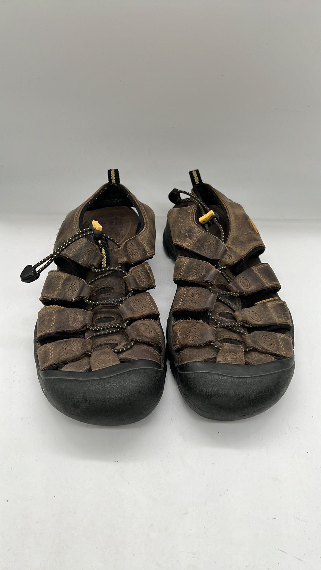 Keen Newport H2 Sandals Mens 10 Brown Leather Waterproof Hiking Shoes