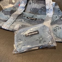 Supreme blue Chocolate Chip Duffle And Pouch 