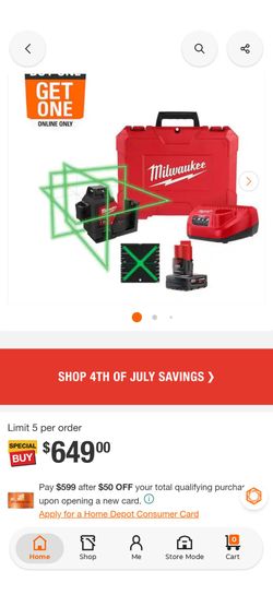 Milwaukee laser