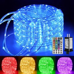 Ollny Christmas Lights Outdoor String Lights 180 Led Super Long with Remote IP67 Waterproof Outdoor Cool White 8 Twinkle Lighting Timer Modes