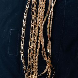 Gold Plated Pierre Cardin Necklaces And Bracelets Set