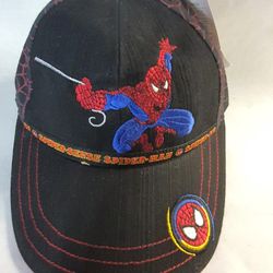 SPIDERMAN RED WEB/BLK KIDS BASEBALL HAT SZ 48CM 
