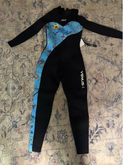 Hevto Kids Wetsuit 3/2mm size large Neoprene Full Suit Back Zip for Boys Girls Kids Swimming Wet Suit Full Body, Thermal Keep Warm in Cold Water for S