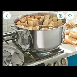 Olla Para Tamales De 32 Qt Nueva De Princess House Con Divisor Y Parrlilla