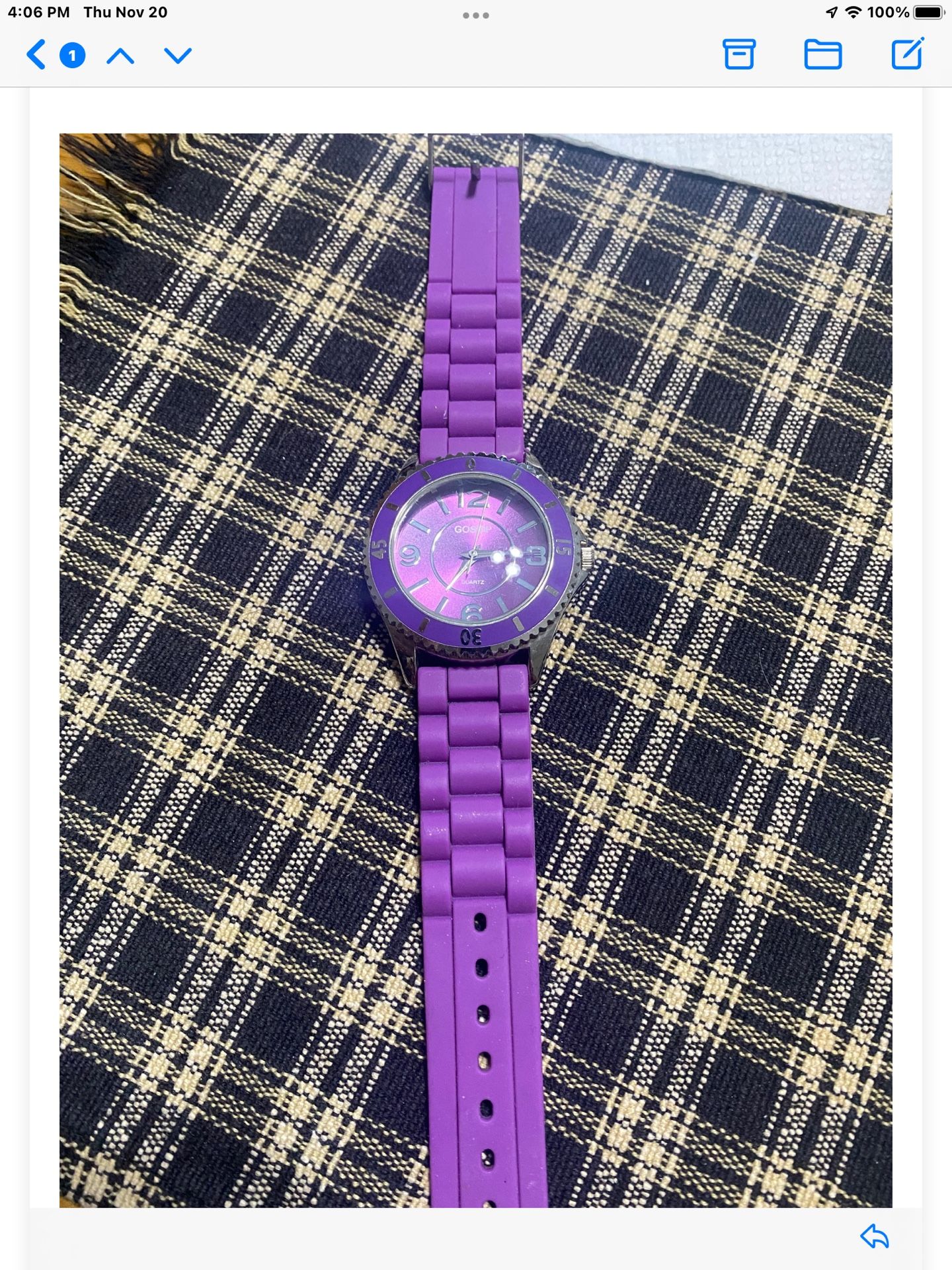 Watch brightly colored purple
