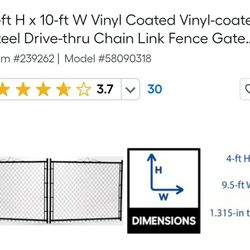  Vinyl Coated Chain Link Fence Gate