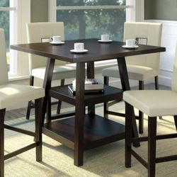 Espresso Counter Height Dining Table (Table Only)