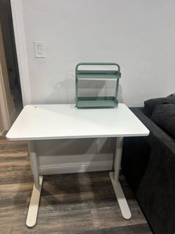 White Adjustable Height Desk