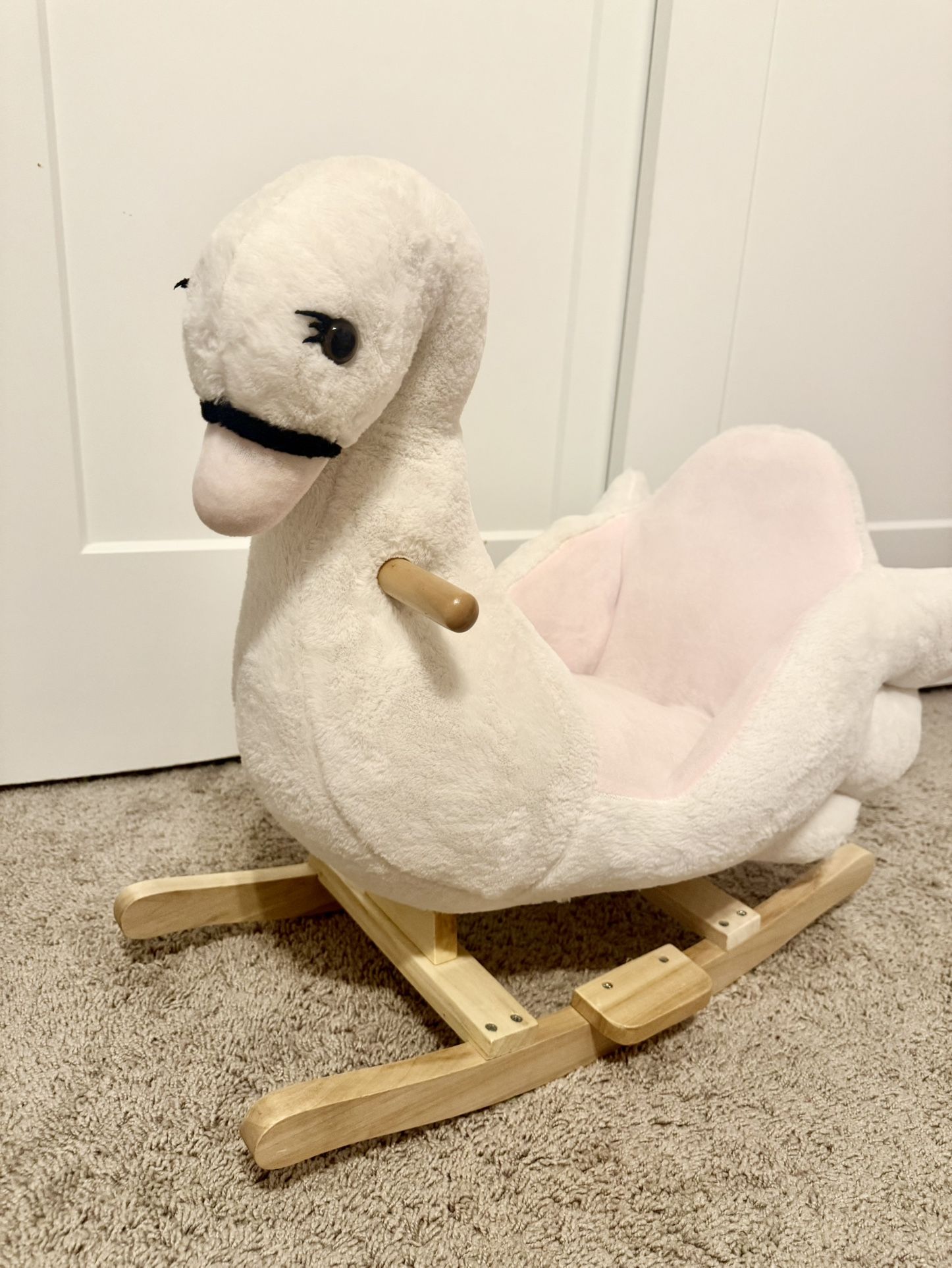 Plush Swan Rocking Horse 