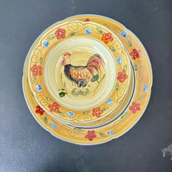 Home Rooster Vintage Plates
