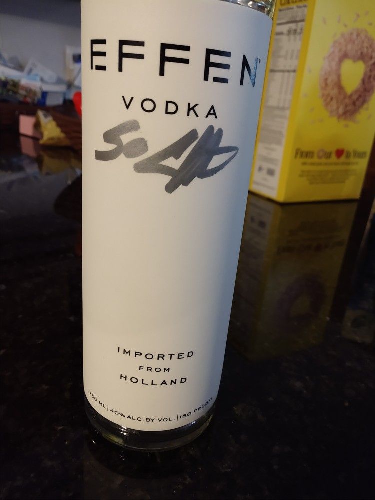 50 Cent Autographed Effen Bottle-Empty Bottle