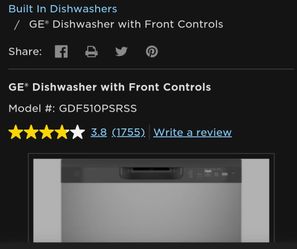 GE DISHWASHER 