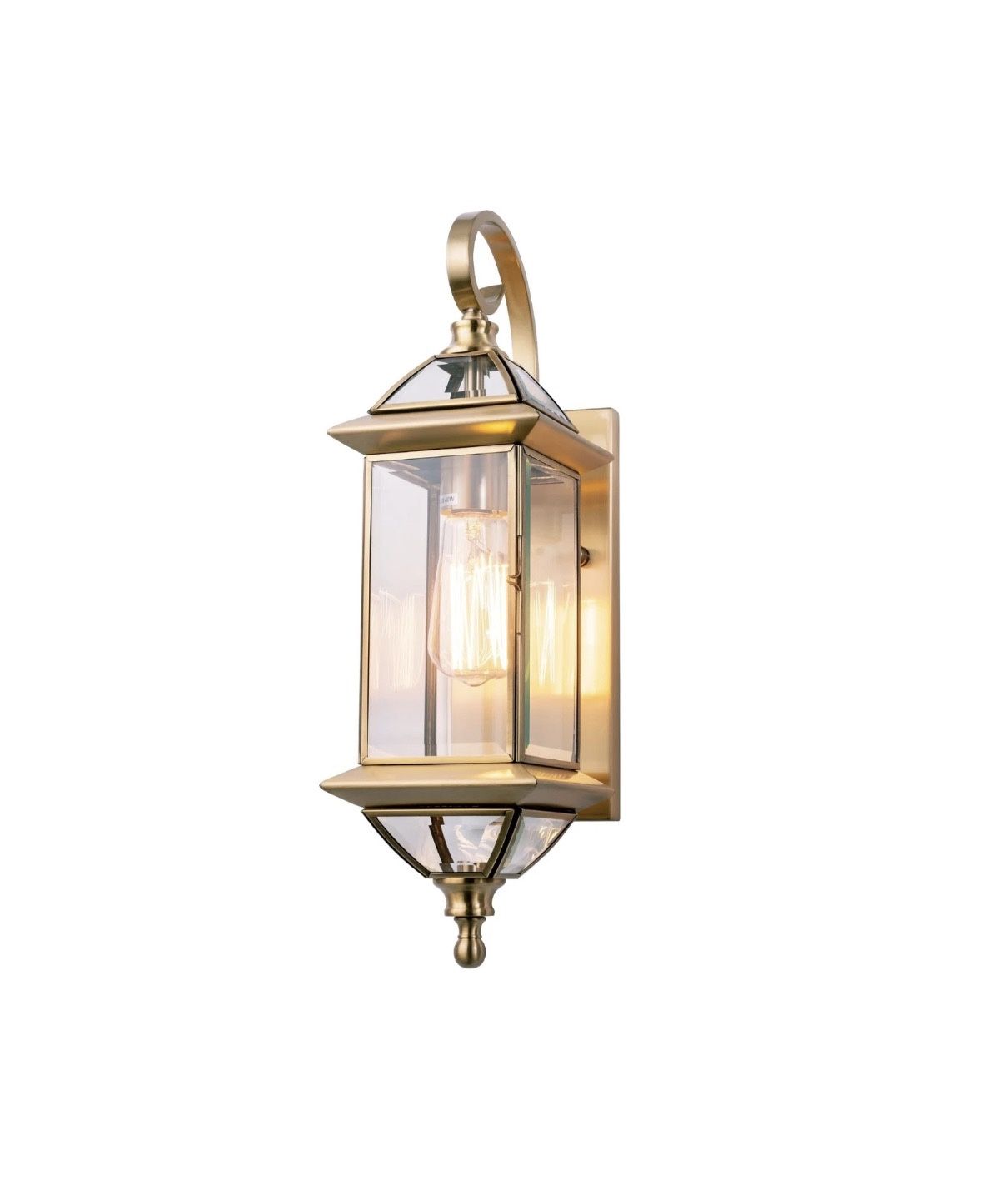 NEW GAZELIGHTING Copper Outdoor Light Wall Mount 18.5" H Porch Light Brass Glass