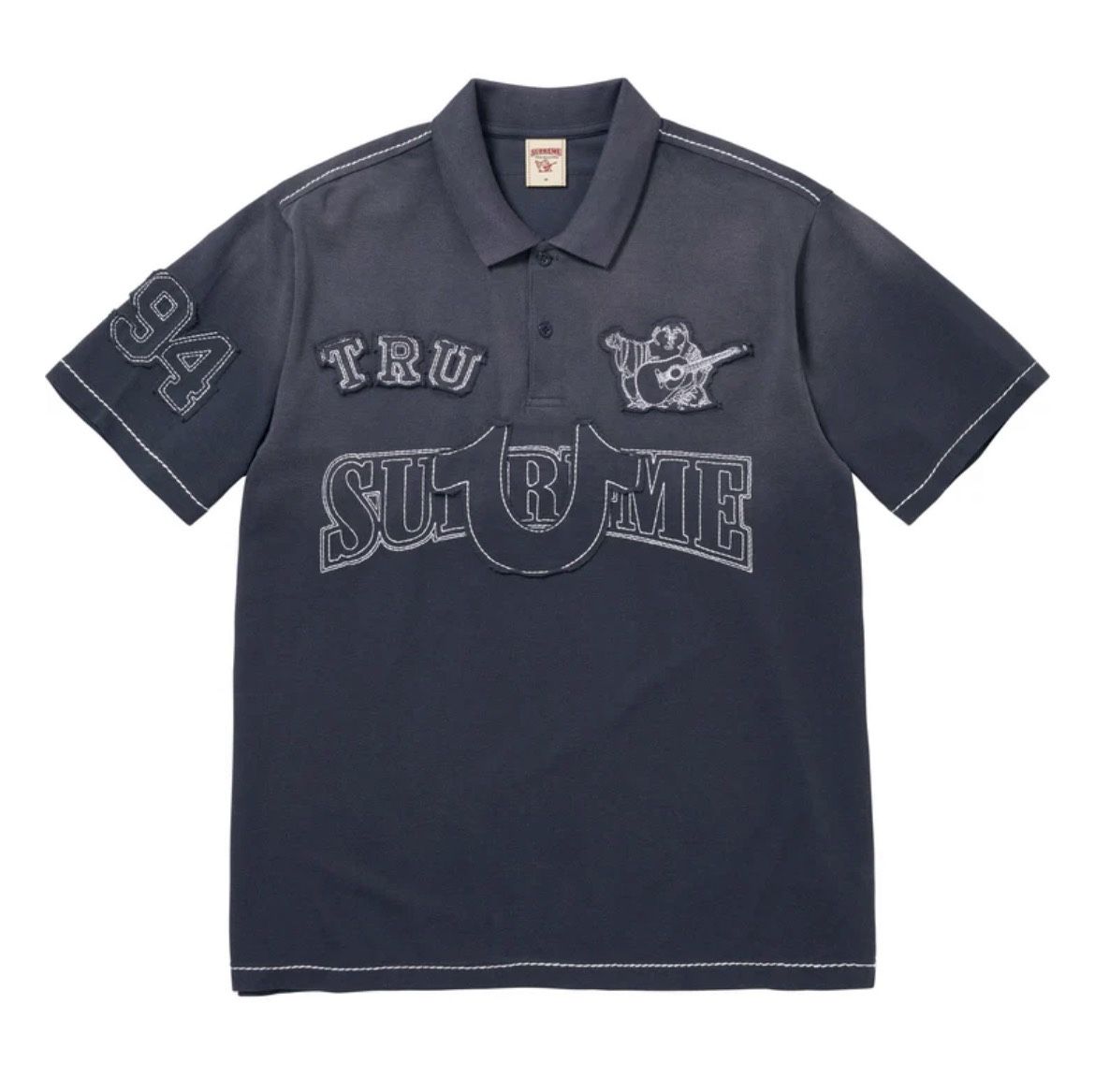 Supreme True Religion Appliqué Polo Navy & Black