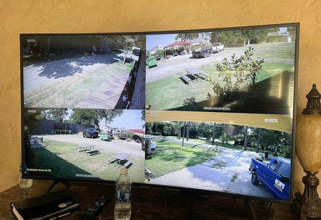 4 Camaras De Seguridad 4 CCTV Security Cameras With Recorder❗️INSTALLED❗️INSTALADAS 💯