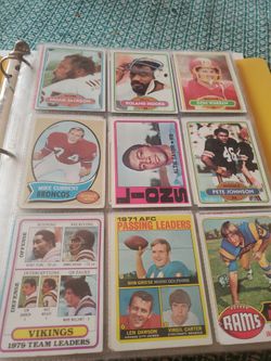 OVER (125) OLDER FOOTBALL CARDS.