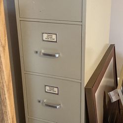 4 Drawer Metal Storage, Filing Cabinet