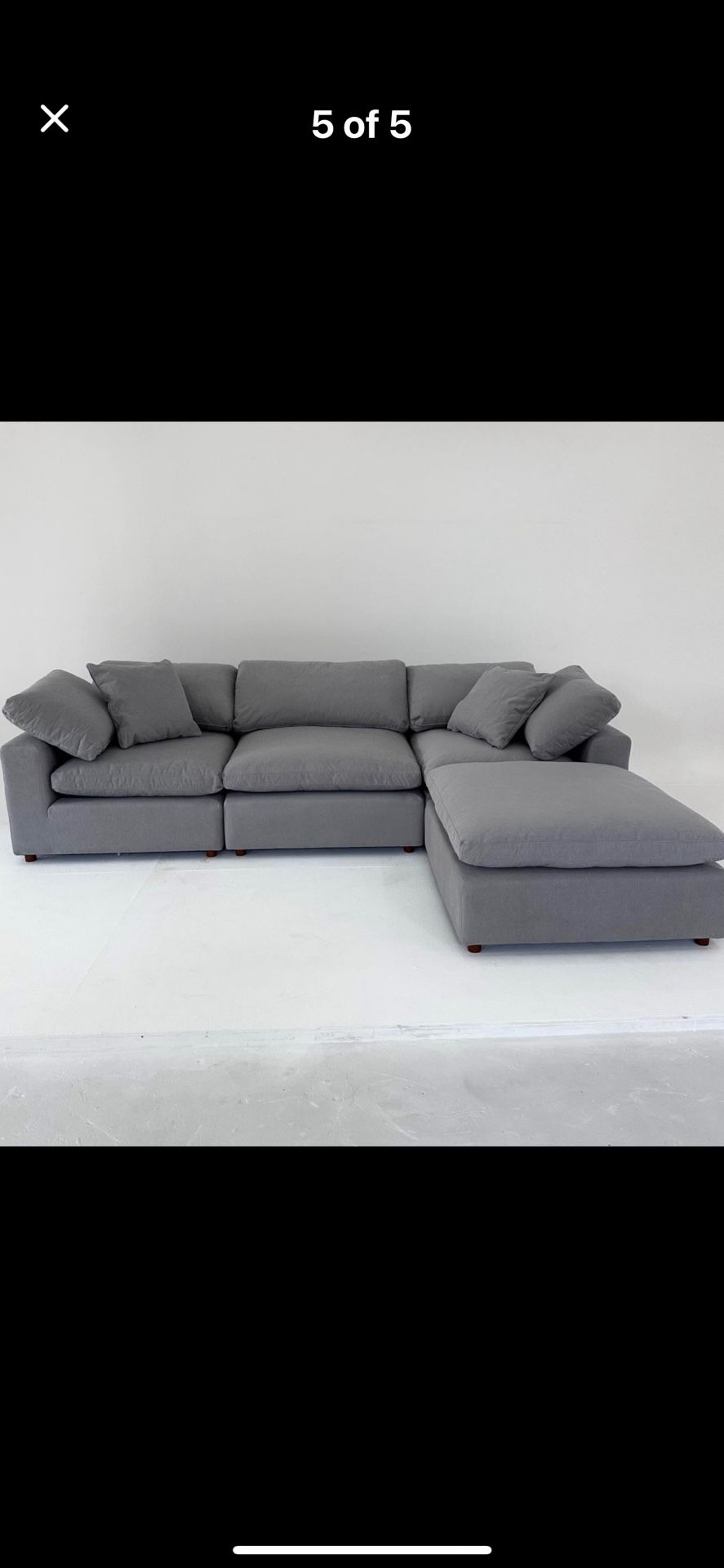 Custom Gray CLOUD Couches In Stock