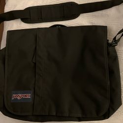 Jansport Computer Messenger Bag Black Adjustable Shoulder Strap with Pad Excellent Unused Condition 